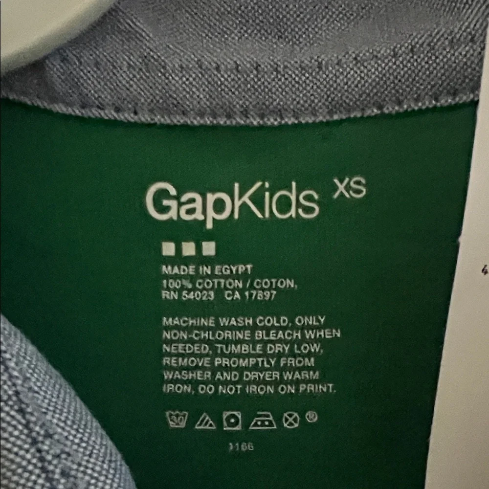 GAP Kids Polo Shirt in Green and Blue Boys XS NWT